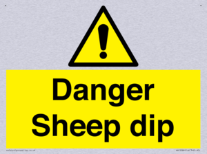 Danger Sheep dip